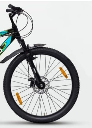 Hero Sprint Next 26" Bicycle - 21-Speed Shimano Gears, Dual Disc Brakes, and Integrated Carrier (Orange/Green) 