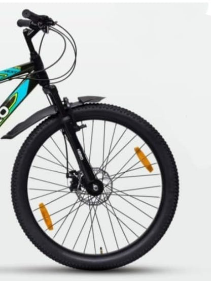 Hero Sprint Next 26" Bicycle - 21-Speed Shimano Gears, Dual Disc Brakes, and Integrated Carrier (Orange/Green) 