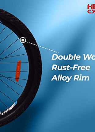 Hero Sprint Riot 26T MTB Geared Cycle 21 Speed Shimano Gears with Dual Disc Front-Suspension Multi-Speed Navy Blue Ideal Age 12+ Years for Men&Women Unisex,26 Inch,Standard 