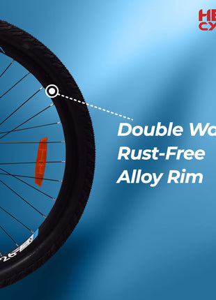Hero Sprint Riot 26T MTB Geared Cycle 21 Speed Shimano Gears with Dual Disc Front-Suspension Multi-Speed Navy Blue Ideal Age 12+ Years for Men&Women Unisex,26 Inch,Standard 