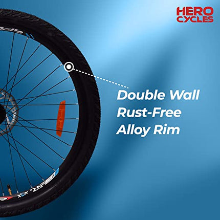 Hero Sprint Riot 26T Single Speed Mountain Cycle | Front-Suspension | Dual Disk | Matt Charcoal Grey | Ideal Age 12+ Years for Men and Women | Unisex | 95% Assembled Cycle(Ready to Ride in 5 Min) 