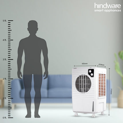 Hindware Smart Appliances | Cruzo 25L Personal Air Cooler in Summer with exclusive Insect and Dust free Filter Technology | Ice Chamber & Honeycomb Pad | Inverter Compatible (Black & White) 