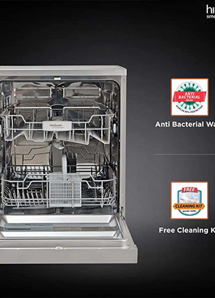 Hindware Smart Appliances Marcelo 12 Place Settings Auto-Clean Dishwasher With 6 Wash Programs & Half Load Function (DW100003) (Silver) 