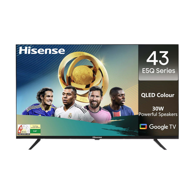 Hisense 108 cm (43 inches) E5Q Series Full HD Smart QLED Google TV 43E5Q (Black) 