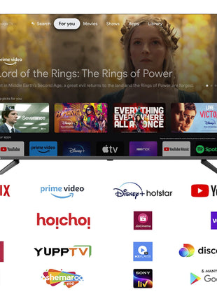 Hisense 108 cm (43 inches) E5Q Series Full HD Smart QLED Google TV 43E5Q (Black) 