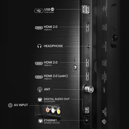 Hisense 108 cm (43 inches) E6N Series 4K Ultra HD Smart LED Google TV 43E6N (Black) 