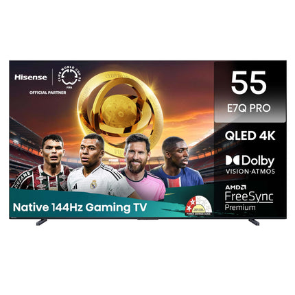 Hisense 139 cm (55 inches) E7Q PRO Series 4K Ultra HD Smart QLED TV 55E7Q PRO (Charcoal Grey) 