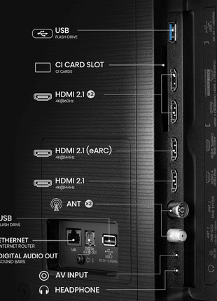 Hisense 139 cm (55 inches) E7Q PRO Series 4K Ultra HD Smart QLED TV 55E7Q PRO (Charcoal Grey) 