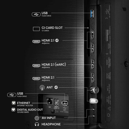 Hisense 139 cm (55 inches) E7Q PRO Series 4K Ultra HD Smart QLED TV 55E7Q PRO (Charcoal Grey) 