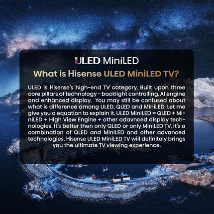 Hisense 139 cm (55 inches) U6N PRO Series 4K Ultra HD Smart QLED Mini LED TV 55U6N PRO (Black) 