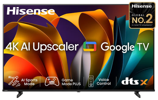 Hisense 164 cm (65 inches) E6N Series 4K Ultra HD Smart LED Google TV 65E6N (Black) 