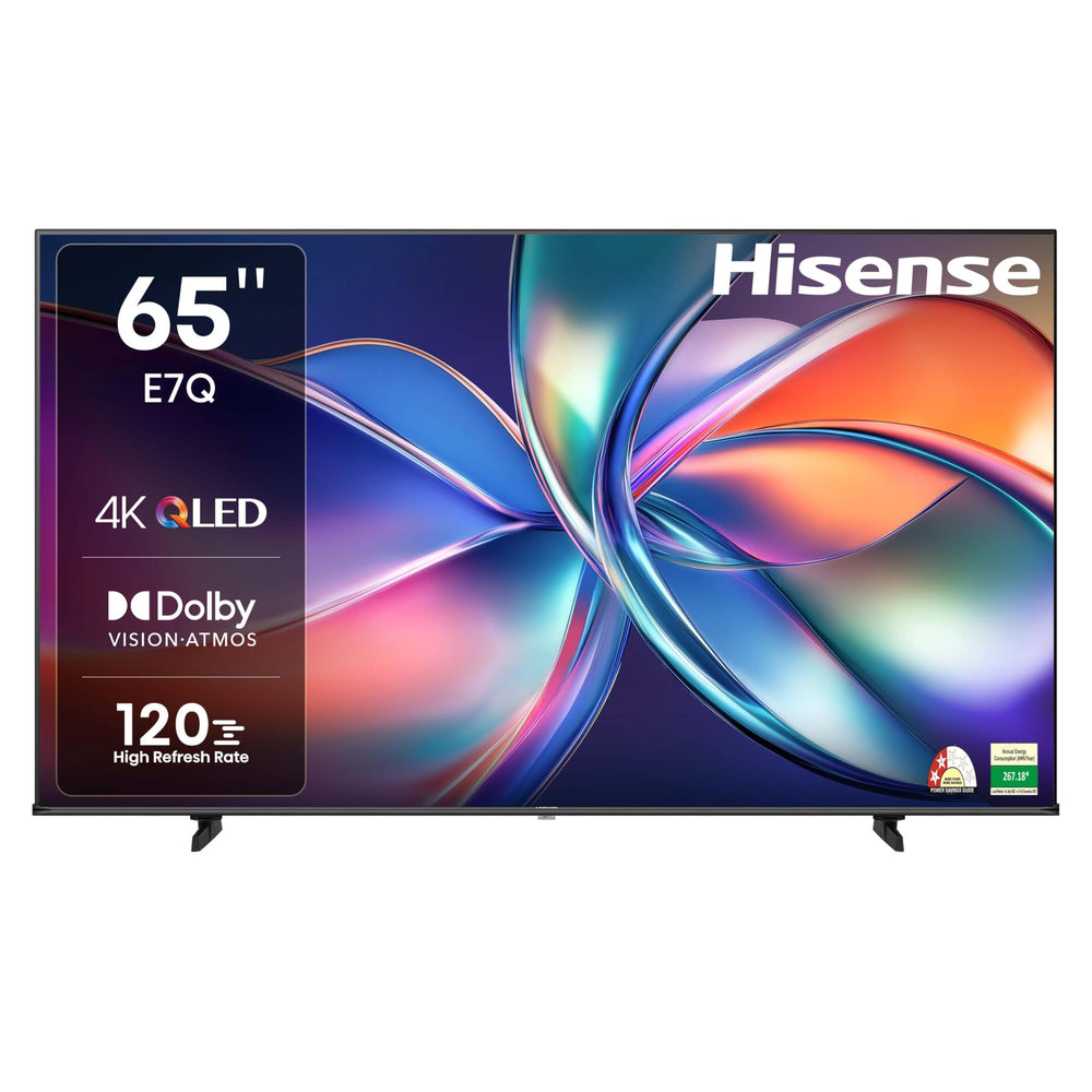 Hisense 164 cm (65 inches) E7Q Series 4K Ultra HD Smart QLED TV 65E7Q (Black)