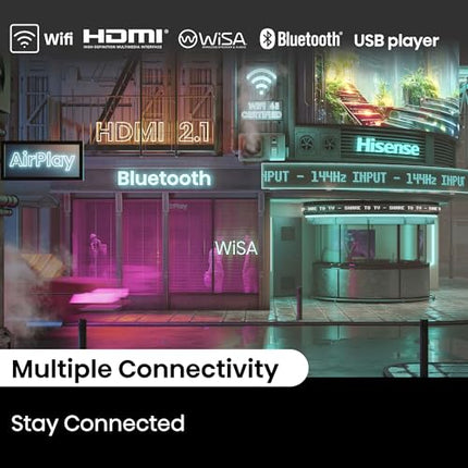 Hisense 164 cm (65 inches) U6N PRO Series 4K Ultra HD Smart QLED Mini LED TV 65U6N PRO (Black) 