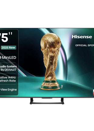 Hisense 189 cm (75 inches) U7Q Series 4K Ultra HD Smart QLED Mini LED TV 75U7Q (Black) 