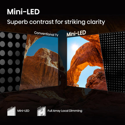 Hisense 215 cm (85 inches) U7Q Series 4K Ultra HD Smart QLED Mini LED TV 85U7Q (Black) 