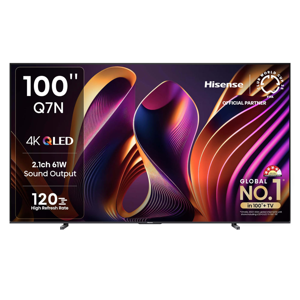 Hisense 254 cm (100 inches) Q7N Series 4K Ultra HD Smart QLED TV 100Q7N (Dark Grey)