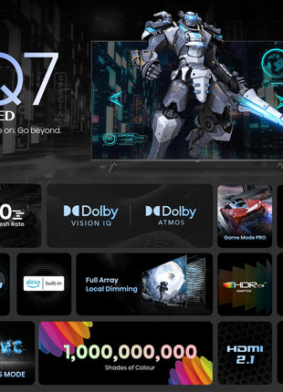 Hisense 254 cm (100 inches) Q7N Series 4K Ultra HD Smart QLED TV 100Q7N (Dark Grey) 