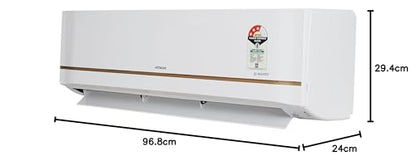 Hitachi 1.5 Ton 3 Star, Hot & Cold Inverter Split AC with Expandable Technology (100% Copper, Dust Filter, 3100HP RSQG318HGXA, White) 