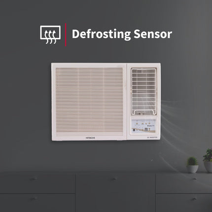 Hitachi 1.5 Ton Class 3 Star Window Inverter AC (100% Copper, 100% cooling at 43° Celsius, RAW318HHEO, White) 