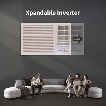 Hitachi 1.5 Ton Class 3 Star Window Inverter AC (100% Copper, 100% cooling at 43° Celsius, RAW318HHEO, White) 