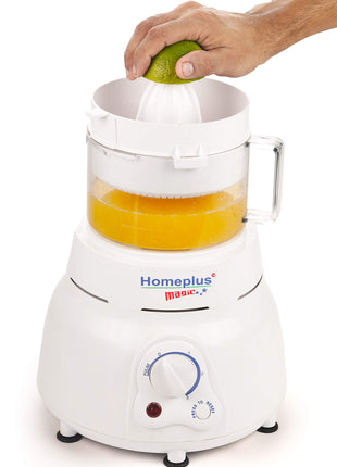 Home Plus Magic 400 Watts Atta Kneader | Food Processor | Cirtus Juicer | Vegetable Chopper | Whisker (White) 