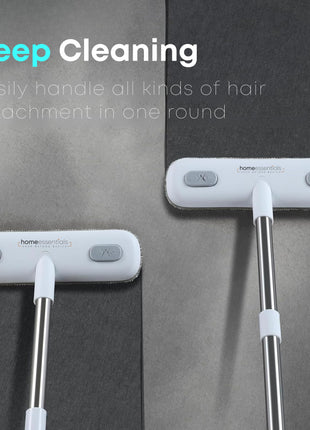 HomeEssentials Multifunctional Window Cleaner - 2 in 1 Brush & Squeegee with 4 Foot Handle/Streak Free Glass, Mesh & Floor Cleaning Tool/Perfect for UPVC Windows & Home Use (Pack of 1) 