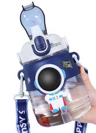 HomeEssentials Water Bottle for Kids - 1200ml | Sipper Bottle for Kids | Leak-Proof, Bpa-Free | School Bottle | Picnic Bottle | Easy to Carry | Space Astronaut | water bottle for Girls & Boys, Blue 