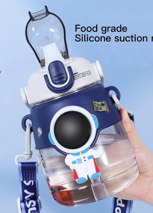 HomeEssentials Water Bottle for Kids - 1200ml | Sipper Bottle for Kids | Leak-Proof, Bpa-Free | School Bottle | Picnic Bottle | Easy to Carry | Space Astronaut | water bottle for Girls & Boys, Blue 