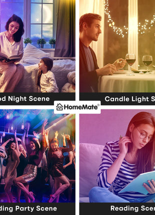 HomeMate Wi-Fi Multicolour Smart LED Strip Kit | 5 Meters | Music Sync Feature | No Hub Required | Works with Amazon Alexa, Google Home & Siri (RGB 5 Meter Kit with Built-in Mic Controller) 