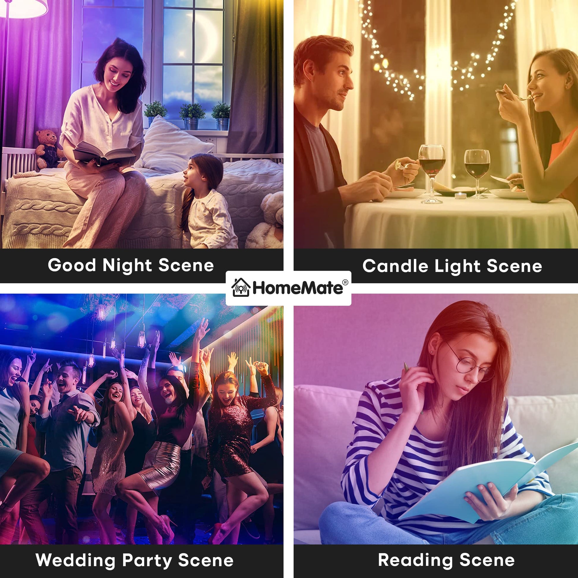 HomeMate Wi-Fi Multicolour Smart LED Strip Kit | 5 Meters | Music Sync Feature | No Hub Required | Works with Amazon Alexa, Google Home & Siri (RGB 5 Meter Kit with Built-in Mic Controller) 