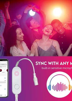 HomeMate Wi-Fi Multicolour Smart LED Strip Kit | 5 Meters | Music Sync Feature | No Hub Required | Works with Amazon Alexa, Google Home & Siri (RGB 5 Meter Kit with Built-in Mic Controller) 