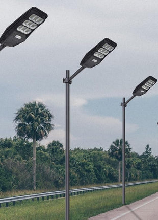 Homehop 100W Solar Street Light Outdoor with Motion Sensor, Security, Automatic,Wireless, Wall Lamp for Outdoor, Home & Garden with Remote Control (ABS, Cool White), 