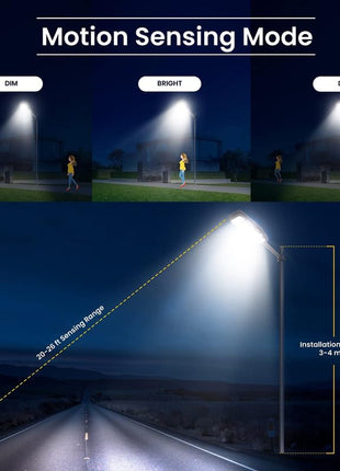 Homehop 100W Solar Street Light Outdoor with Motion Sensor, Security, Automatic,Wireless, Wall Lamp for Outdoor, Home & Garden with Remote Control (ABS, Cool White), 