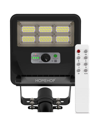 Homehop Solar LED Street Light Outdoor Waterproof 50 Watt Wireless Motion Sensor high Power Lamp for Home, Garden, Dusk to Dawn (4000mAh/3.2V Cool Light) black, Acrylonitrile Butadiene Styrene (ABS) 