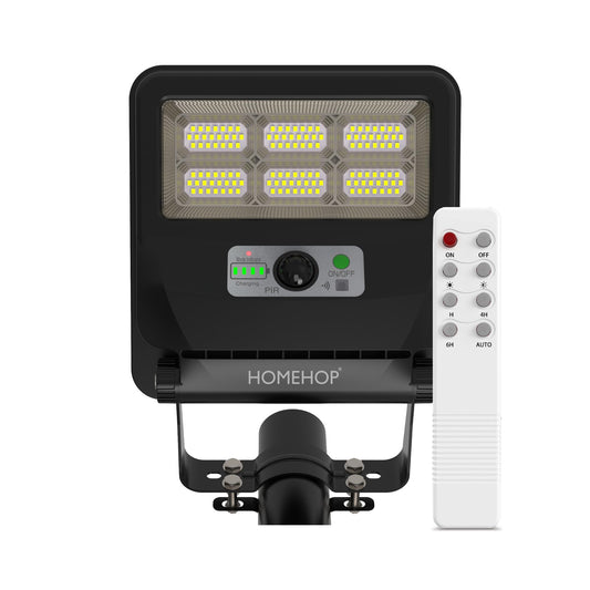 Homehop Solar LED Street Light Outdoor Waterproof 50 Watt Wireless Motion Sensor high Power Lamp for Home, Garden, Dusk to Dawn (4000mAh/3.2V Cool Light) black, Acrylonitrile Butadiene Styrene (ABS) 