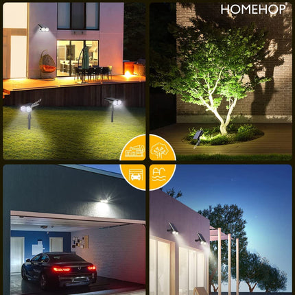 Homehop Solar Light Outdoor 18 LED',s Decorative Waterproof Spot Lamp for Garden, Landscape, Pathways, and Lawn with Auto On Off (ABS+PC Cool White) 