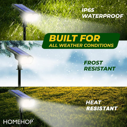Homehop Solar Light Outdoor 18 LED',s Decorative Waterproof Spot Lamp for Garden, Landscape, Pathways, and Lawn with Auto On Off (ABS+PC Cool White) 