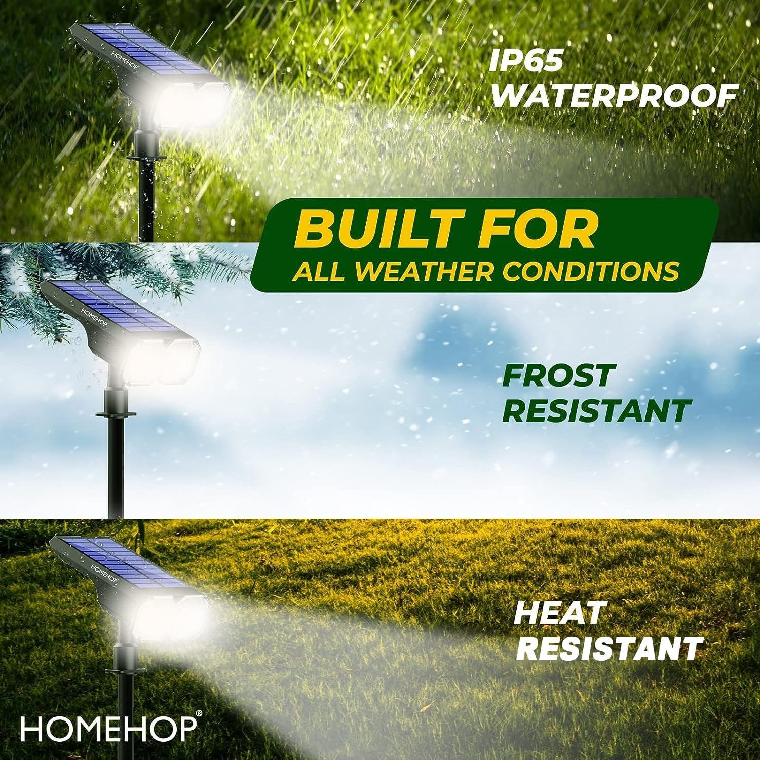 Homehop Solar Light Outdoor 18 LED',s Decorative Waterproof Spot Lamp for Garden, Landscape, Pathways, and Lawn with Auto On Off (ABS+PC Cool White) 