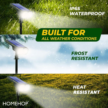 Homehop Solar Light Outdoor 18 LED',s Decorative Waterproof Spot Lamp for Garden, Landscape, Pathways, and Lawn with Auto On Off (ABS+PC Cool White) 