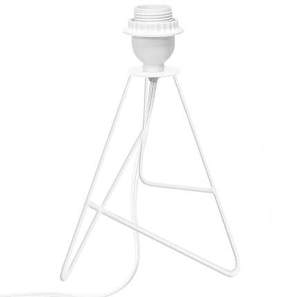 Homesake®Retro Down to The Wire Metal Table Lamp with Fabric Shade, Bedside Lamp Gift Housewarming Home Living Room, Pleated Shade (Off-White) 