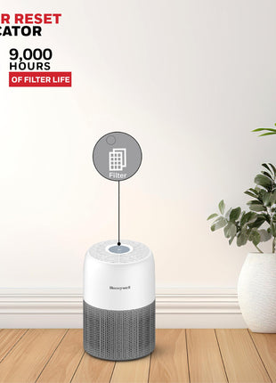 Honeywell Air Purifier for Home & Office, 3-in-1 filter - Pre-Filter, H13, Activated Carbon Filter, Removes 99.99% Pollutants, Allergens, Pet Danger, Smoke, Dust & Pollens - Air touch V1 