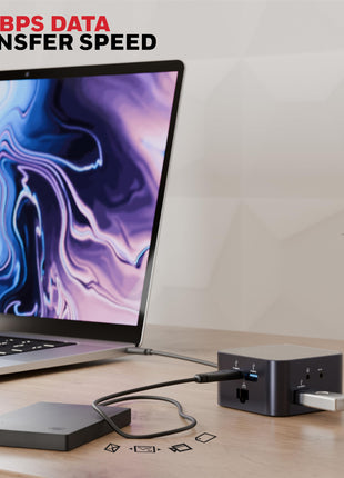 Honeywell New Launch 12-in-1 Type C Dock with 4K HDMI, MagSafe Wireless 15W, 4xUSB Ports PD 100W, Mic, Ethernet & Audio Port, SD & MicroSD Slot, All Type C Devices, Windows/MacBook 
