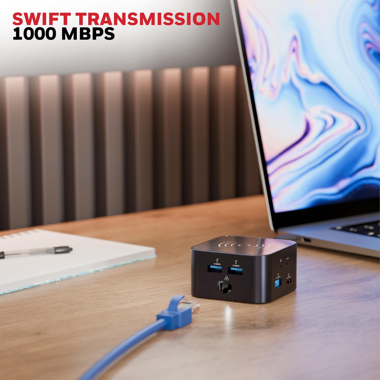 Honeywell New Launch 12-in-1 Type C Dock with 4K HDMI, MagSafe Wireless 15W, 4xUSB Ports PD 100W, Mic, Ethernet & Audio Port, SD & MicroSD Slot, All Type C Devices, Windows/MacBook 