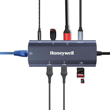 Honeywell New Launch 9-in-1 Type C Dock with 4K HDMI, 1GBPS RJ45 Ethernet Port, 2xUSB 3.0, 1xUSB 2.0 & Type C 3.0 PD100W, SD & Micro SD Slot, Audio Port for All Type C Devices- Windows/MacBook 