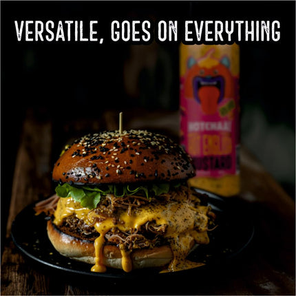 Hotchaa! Hot English Mustard Sauce- New Launch Desi Spice Sauce, Made with Yellow and Brown Mustard Seed, NO MSG, Vegan, No Oil 