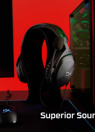 HyperX Cloud Stinger 2 Greatness Refined, Lightweight Wired Over Ear Headset with mic, Swivel-to-Mute Function, 50mm Drivers, PC Compatible - Black (519T1AA) 
