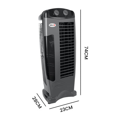 IBELL DELUXE High Speed Tower Fan, Low Power Consumption and Anti-Rust Body, 25-foot Air Delivery, 4-way Air Flow (Grey) 