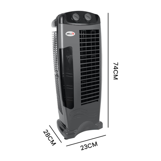 IBELL DELUXE High Speed Tower Fan, Low Power Consumption and Anti-Rust Body, 25-foot Air Delivery, 4-way Air Flow (Grey) 