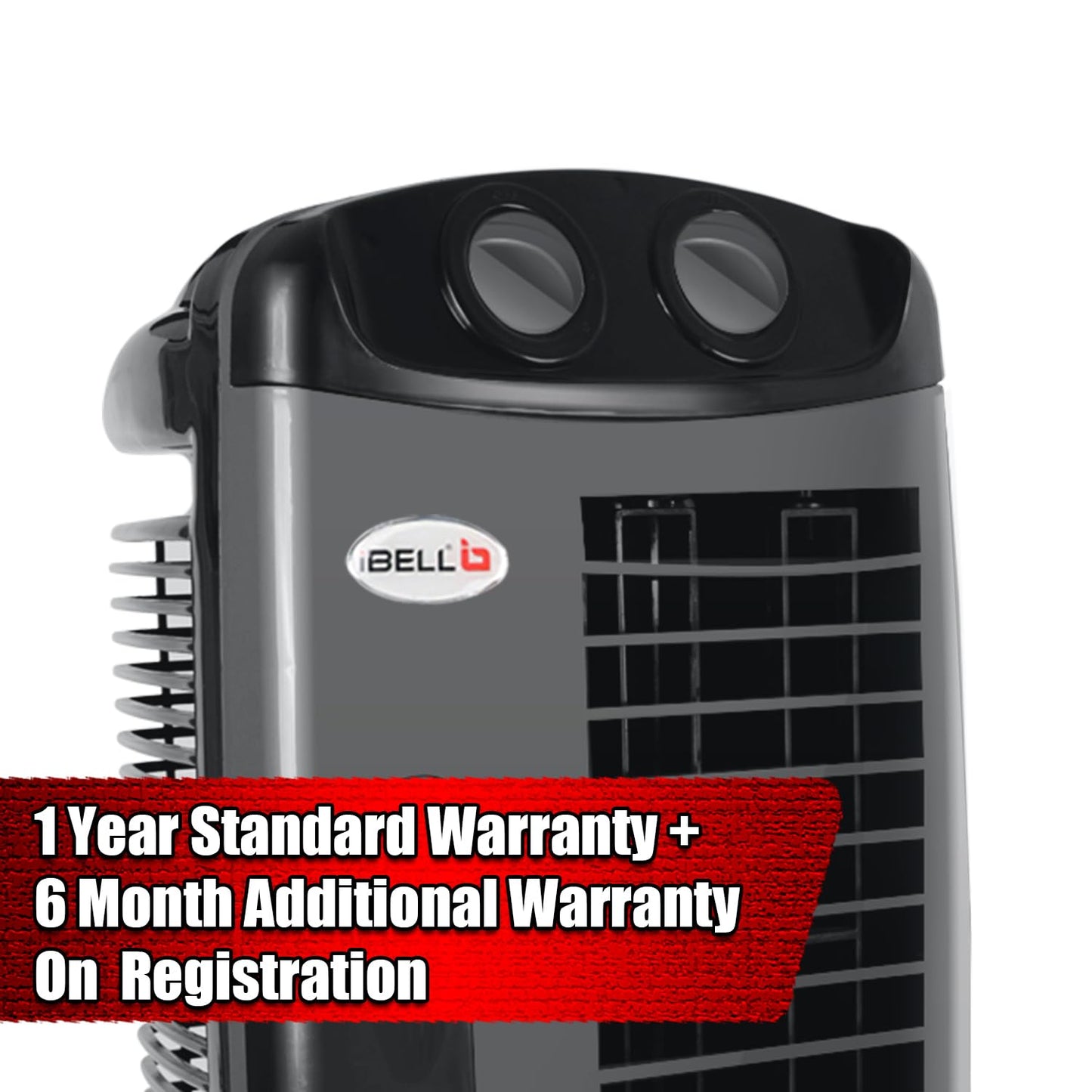 IBELL DELUXE High Speed Tower Fan, Low Power Consumption and Anti-Rust Body, 25-foot Air Delivery, 4-way Air Flow (Grey) 