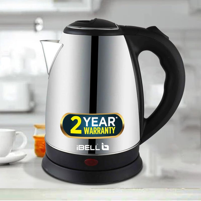 IBELL Sek150L Premium Electric Kettle 1.5 Litre,1500 Watts, Stainless Steel, Auto Cut-Off Feature (Silver) 
